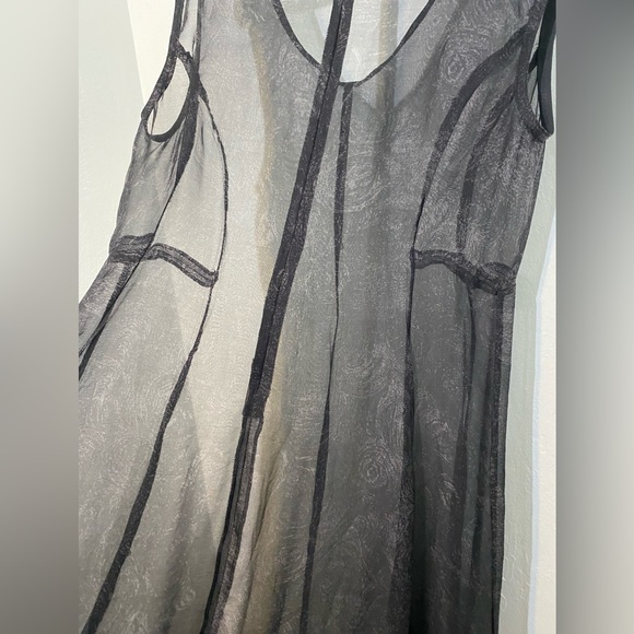 RARE☀️Vintage Sheer Lella Nelson100% silk sheer maxi dress.Made in Italy.Size M. - Picture 6 of 11